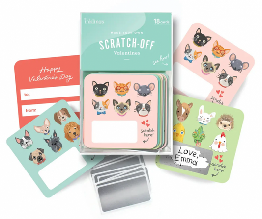 SCRATCH-OFF VALENTINES PET FACES