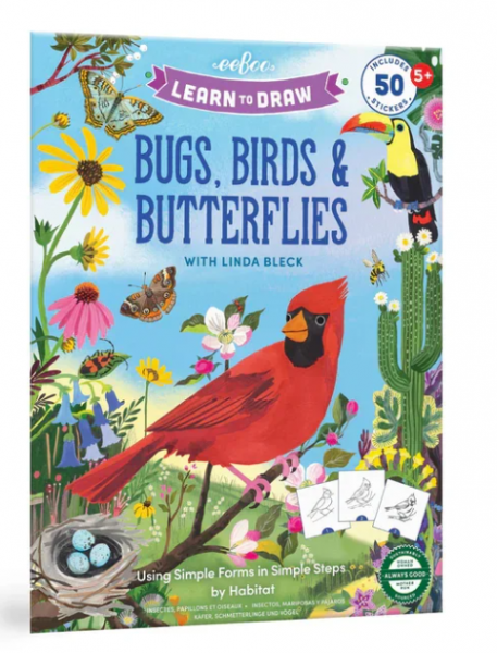LEARN TO DRAW BUGS, BIRDS & BUTTERFLIES