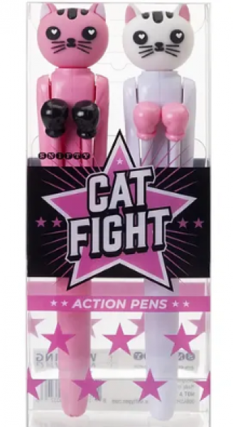 CAT FIGHT ACTION PENS
