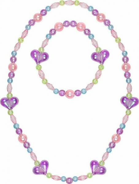 NECKLACE & BRACELET SET HEART OF MANY COLORS