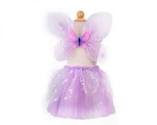FLUTTER BUTTERFLY SKIRT AND WINGS LILAC SIZE 4-6