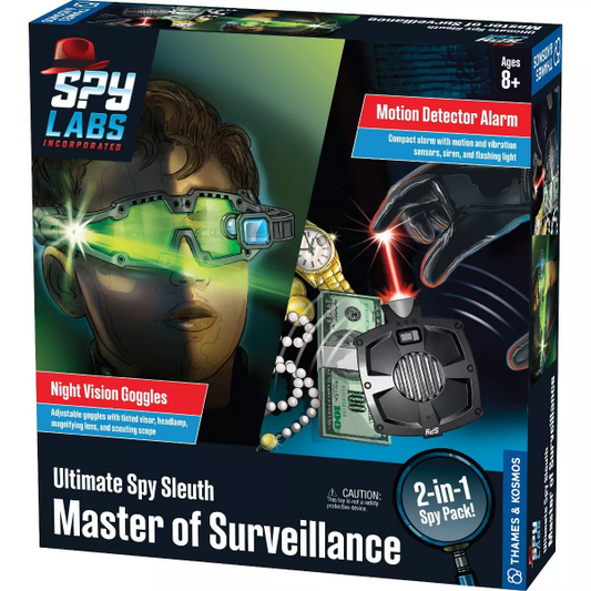 ULTIMATE SPY SLEUTH: MASTER OF SURVEILLANCE NIGHT VISION GOGGLES & MOTION DETECTOR