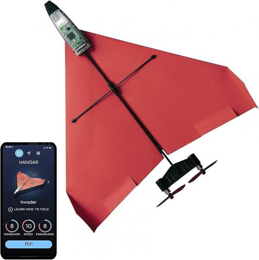 POWERUP 4.0 SMARTPHONE CONTROLLED PAPER AIRPLANE KIT RED