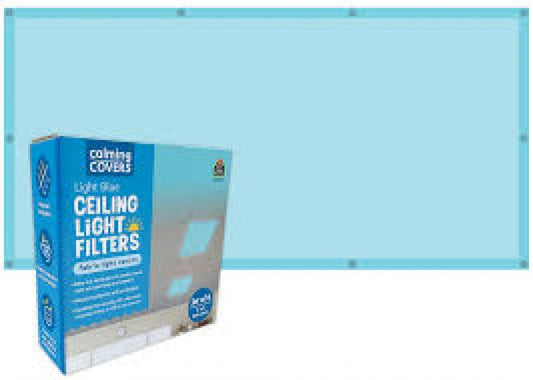 CEILING LIGHT FILTERS FABRIC LIGHT COVERS: LIGHT BLUE