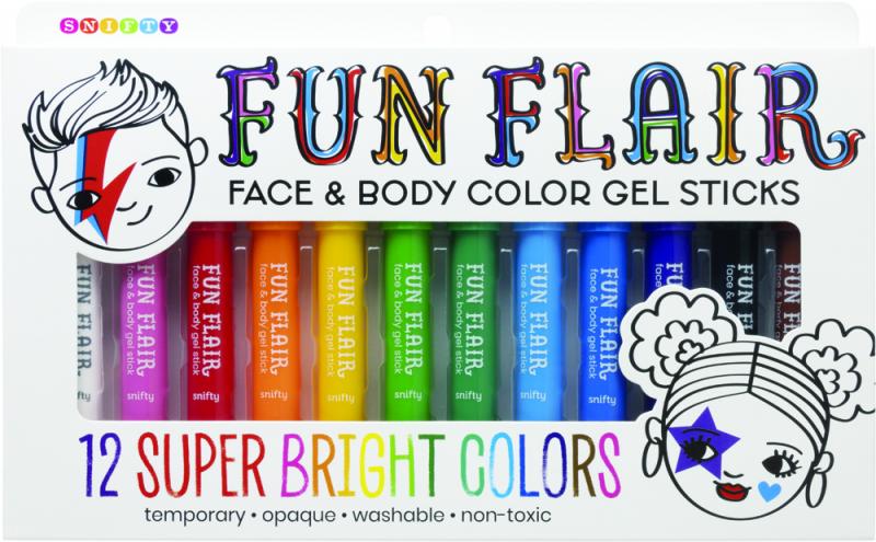 FUN FLAIR FACE & BODY COLOR GEL STICKS