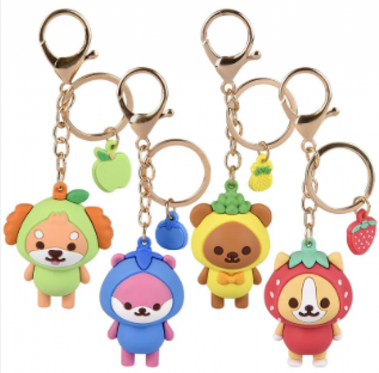 KAWAII ANIMAL FRUIT KEYCHAIN