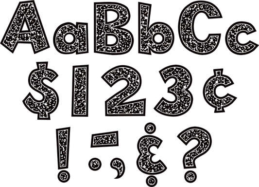LETTERS: COMPOSITION FUN FONT 4"