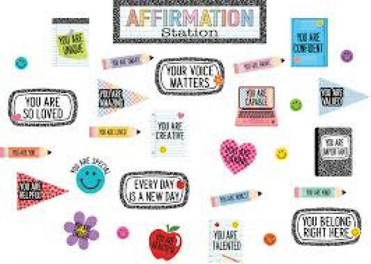 MINI BULLETIN BOARD SET: COOL FOR SCHOOL POSITIVE AFFIRMATIONS