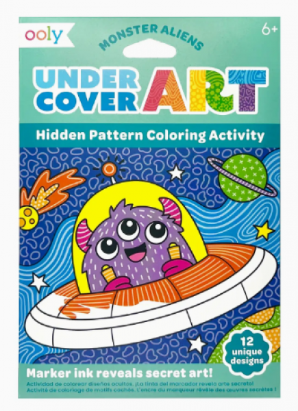 (SALE)UNDER COVER ART PATTERN COLORING ACTIVITY: MONSTRER ALIENS