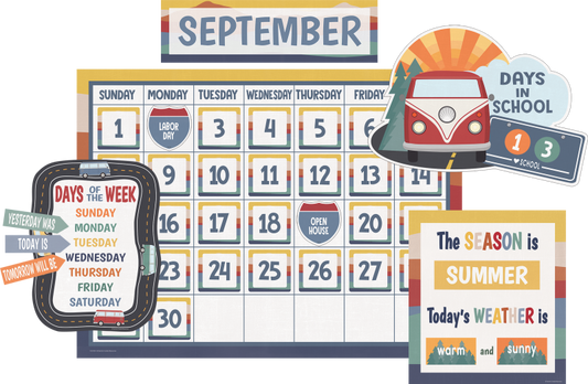 BULLETIN BOARD SET: MOVING MOUNTAINS ROAD TRIP CALENDAR