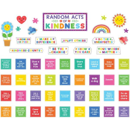 BULLETIN BOARD SET: COLORFUL RANDOM ACTS OF KINDNESS