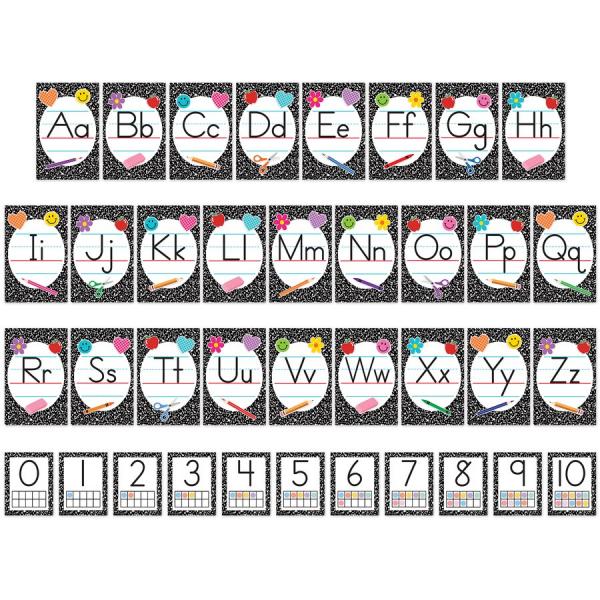 BULLETIN BOARD SET: COOL FOR SCHOOL COMPOSITION ALPHABET