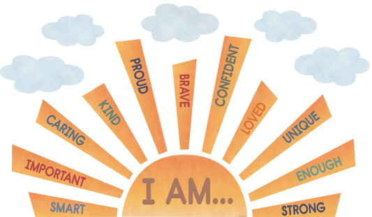 BULLETIN BOARD SET: MOVING MOUNTAINS ROAD TRIP SUN POSITIVE AFFIRMATIONS