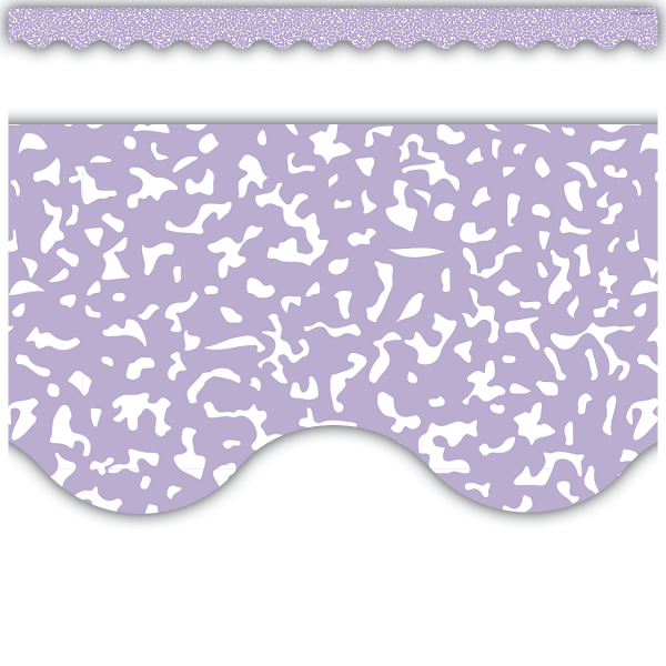 BORDER: COMPOSTION PURPLE SCALLOPED