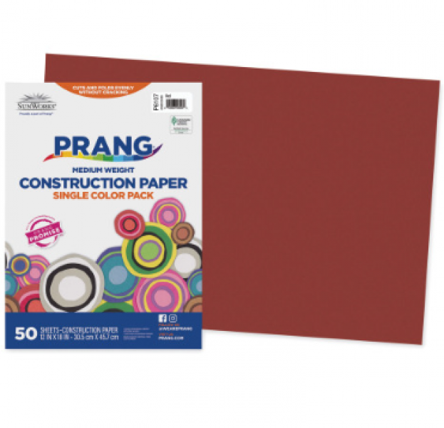 CONSTRUCTION PAPER: 12"X18" RED
