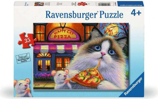 PUZZLE: HAPPY CAT PIZZA 35 PC