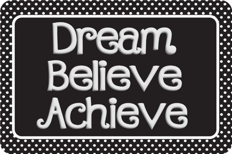 COMPUTER MOUSE PAD: DREAM, BELIEVE, ACHIEVE 11.75" x 8"