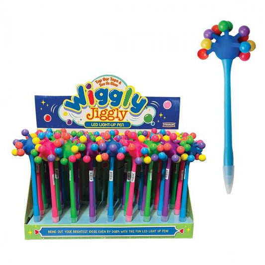 WIGGLY JIGGLY LED LIGHT UP PENS ASSORTED COLORS