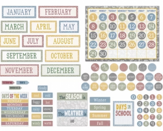 BULLETIN BOARD SET: CLASSROOM COTTAGE CALENDAR