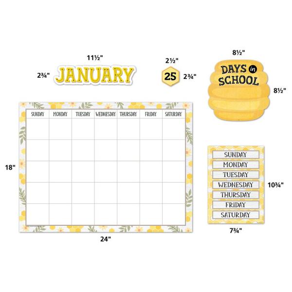 BULLETIN BOARD SET: BUZZING BEES CALENDAR