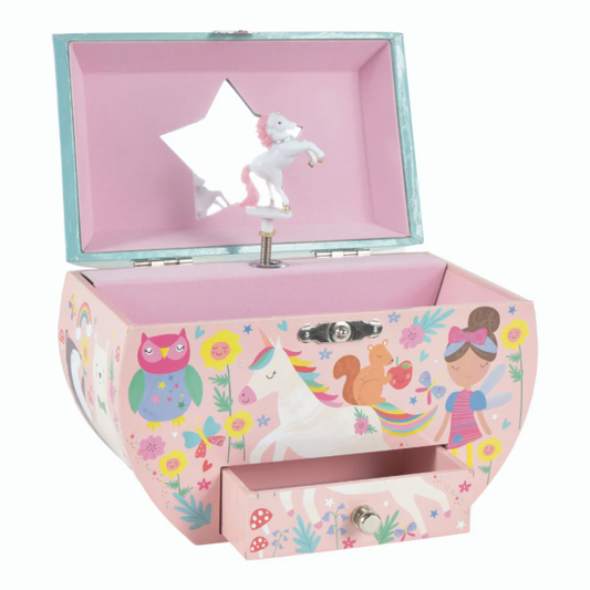 MUSICAL JEWELRY BOX: OVAL RAINBOW FAIRY