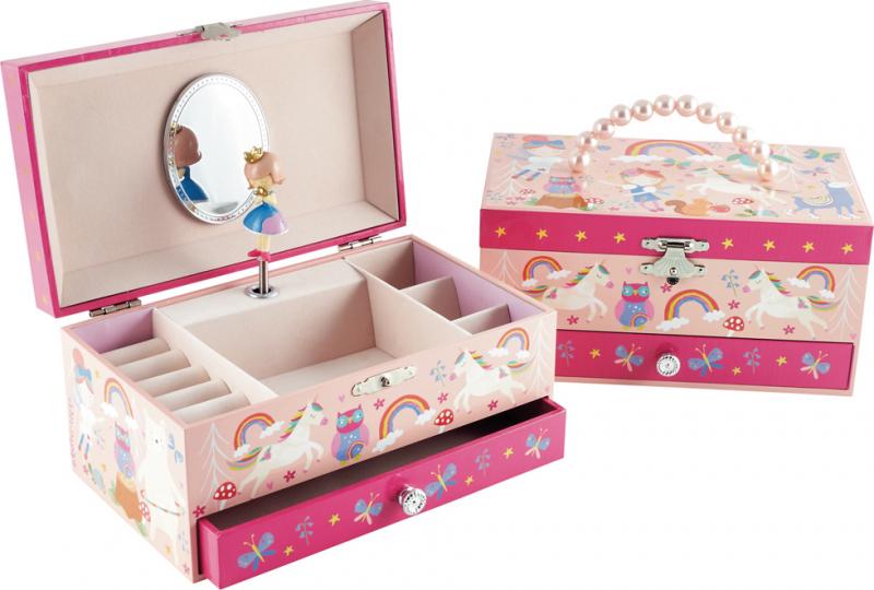 MUSICAL JEWELRY BOX: RAINBOW UNICORN