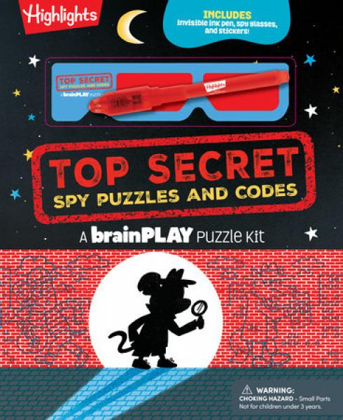 HIGHLIGHTS BRAINPLAY PUZZLE KIT TOP SECRET SPY PUZZLES AND CODES