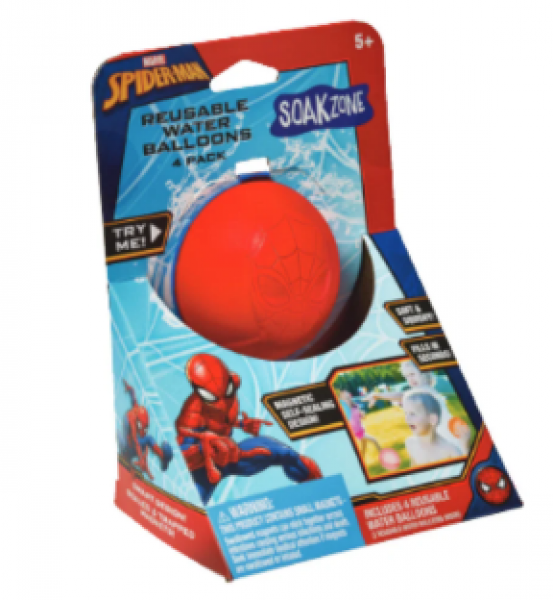 SOAK ZONE REUSABLE WATER BALLOONS: SPIDERMAN