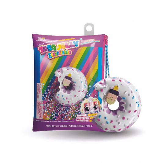 TABA JELLY JUST RIGHT SQUISHY TOY PURPLE DONUT