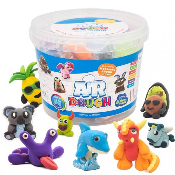 AIR DOUGH: 60 PIECES IN BUCKET
