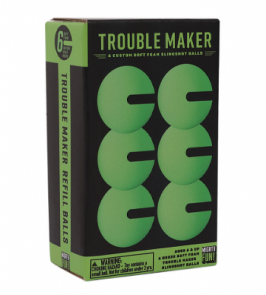 TROUBLE MAKER SLINGSHOT REFILL BALLS: GREEN