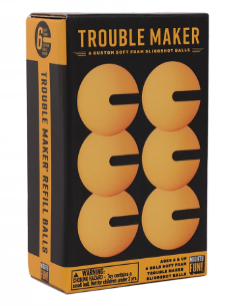 TROUBLE MAKER SLINGSHOT REFILL BALLS: YELLOW