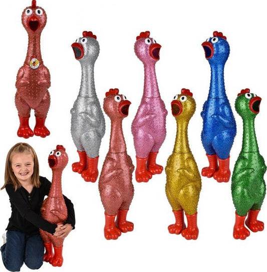 24" GIANT SPARKLE RUBBER CHICKEN