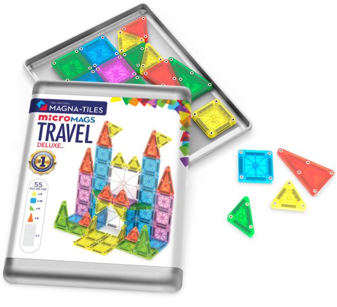 MAGNA-TILES MICROMAGS TRAVEL DELUXE 55 PIECE SET