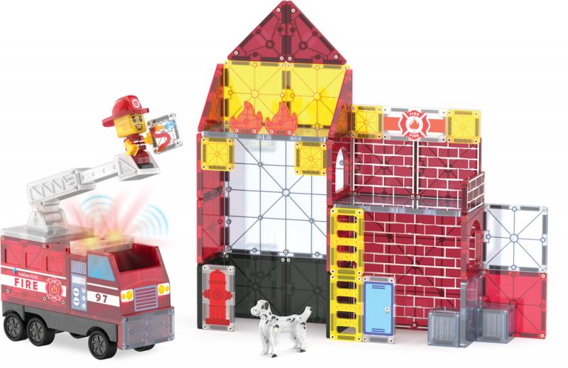 MAGNA TILES FIRE STATION