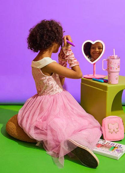VELVETY SOFT SLEEPING SWEETHEART PRINCESS GOWN WITH ARM WARMERS