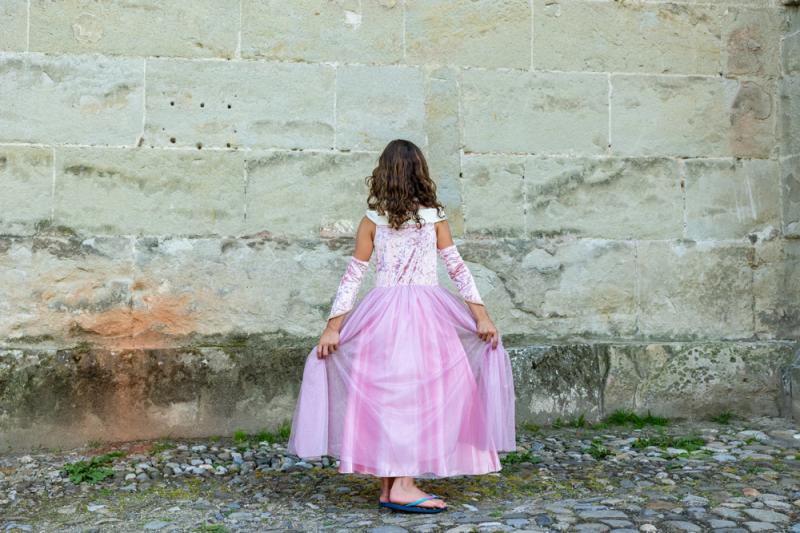 VELVETY SOFT SLEEPING SWEETHEART PRINCESS GOWN WITH ARM WARMERS