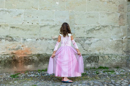 VELVETY SOFT SLEEPING SWEETHEART PRINCESS GOWN WITH ARM WARMERS