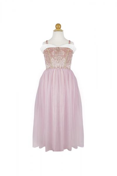 VELVETY SOFT SLEEPING SWEETHEART PRINCESS GOWN WITH ARM WARMERS