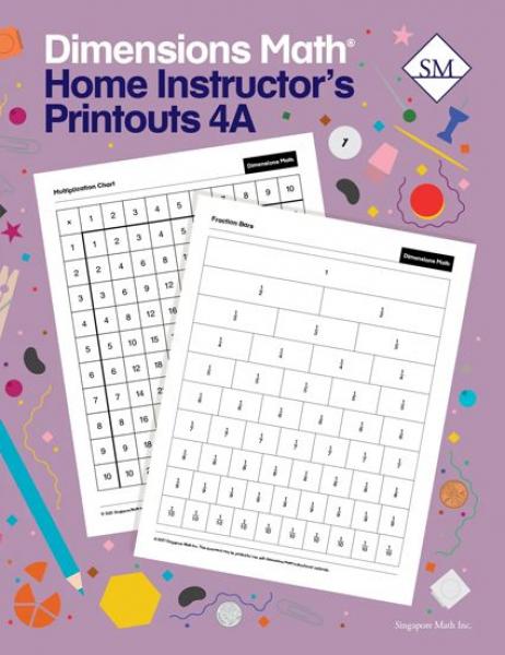 DIMENSIONS MATH HOME INSTRUCTOR'S PRINTOUTS 4A