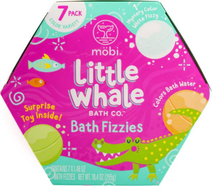 LITTLE WHALE BATH CO. BATH FIZZIES SET OF 7