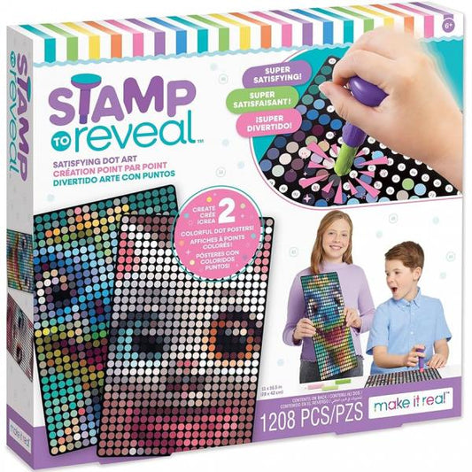 (SALE)STAMP TO REVEAL COOL CAT & SMILY DINO