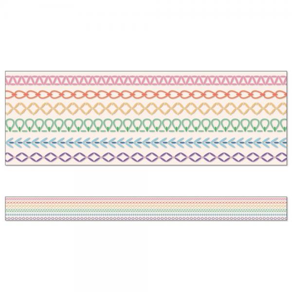BORDER: CRAFTY COOL RAINBOW STITCH