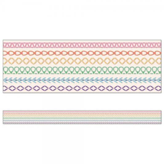 BORDER: CRAFTY COOL RAINBOW STITCH