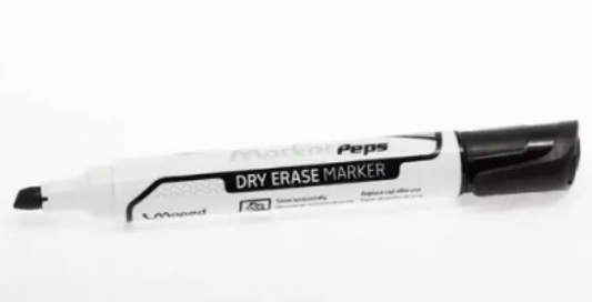 DRY ERASE MARKER BLACK CHISEL TIP