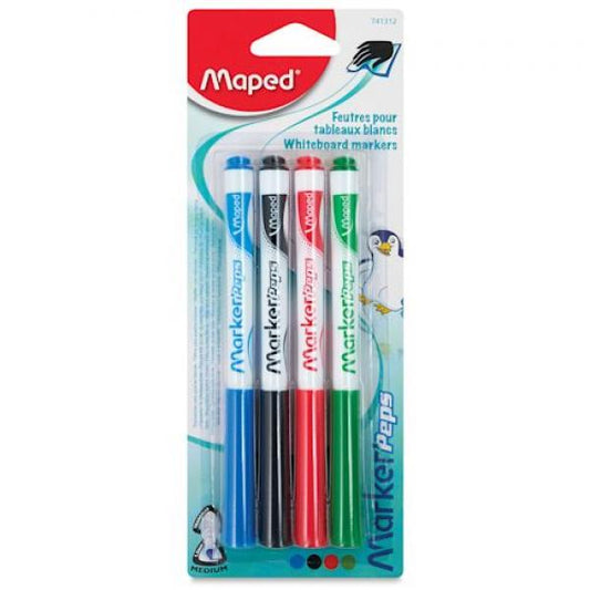 DRY ERASE MARKERS PACK OF 4 COLORS SMALL