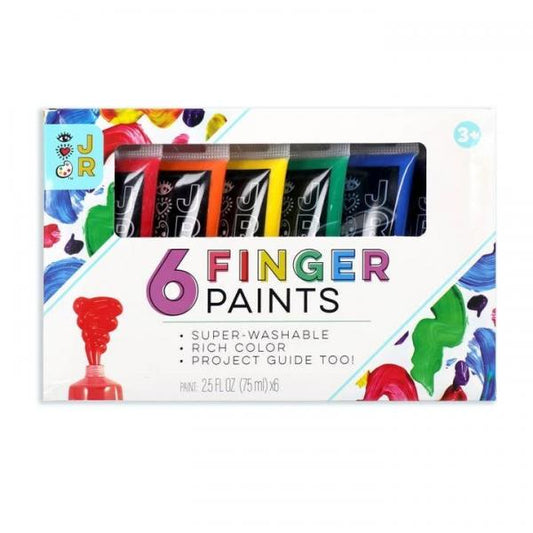 6 WASHABLE FINGER PAINTS