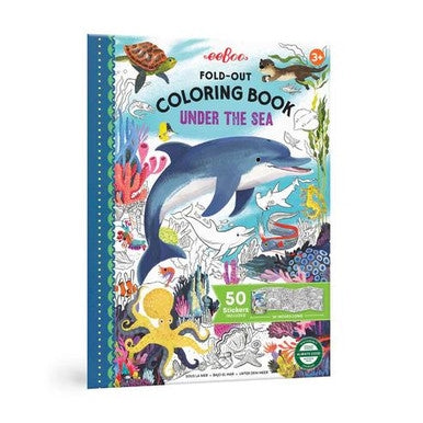 FOLD-OUT COLORING BOOK: UNDER THE SEA