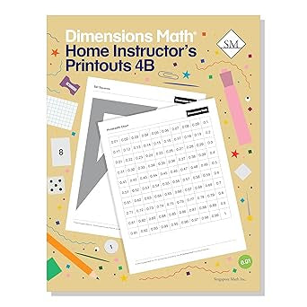 DIMENSIONS MATH HOME INSTRUCTOR'S PRINTOUTS 4B