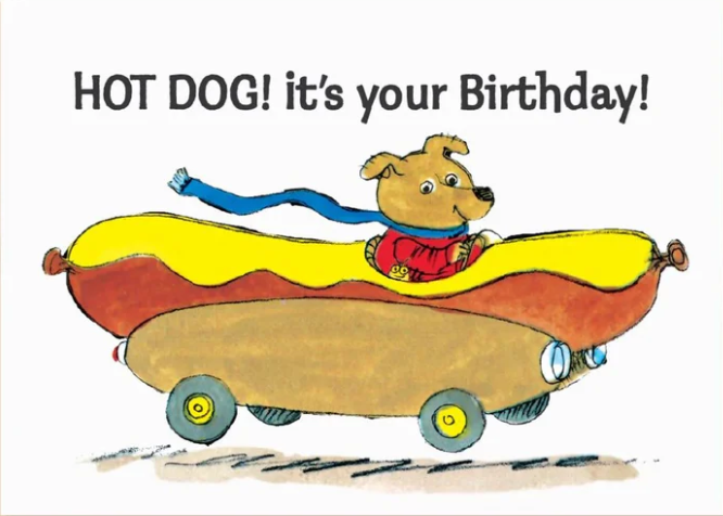 GREETING CARD: HOT DOG BIRTHDAY